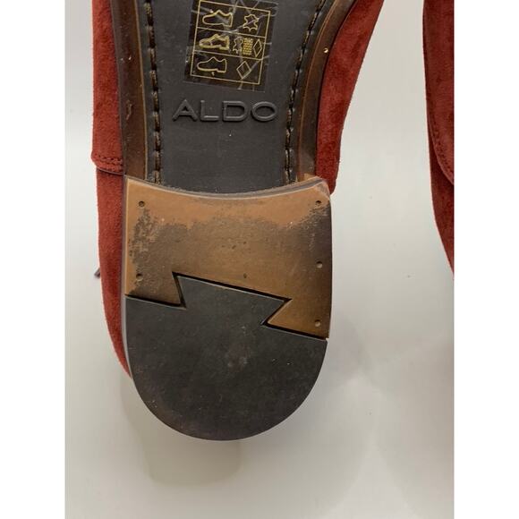 ALDO Men\'s Burgundy Suede Lace-Up Oxford Shoes SZ 8 main image 10